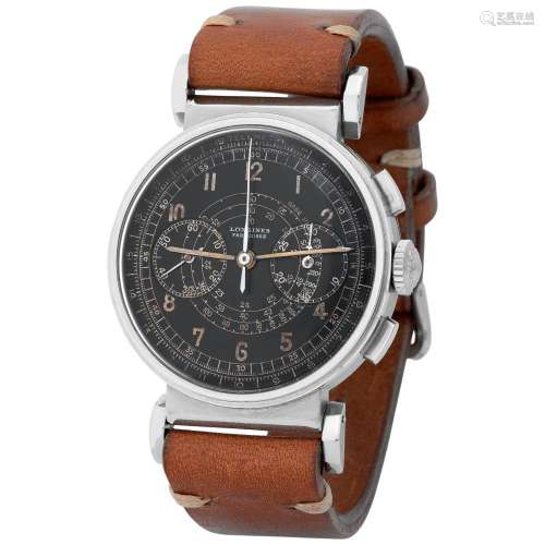 LONGINES. VERY ATTRACTIVE AND UNUSUAL, 13 ZN, FLYBACK CHRONO...