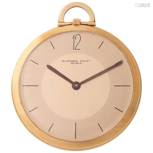 AUDEMARS PIGUET. TASTEFUL AND REFINED, POCKET WATCH IN PINK-...