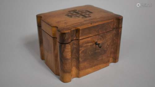 A Vintage Souvenir Olive Wood Box, the Hinged Lid with Jerus...