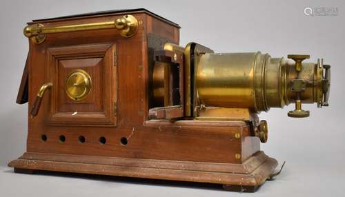 A Victorian Brass Mounted Magic Lantern