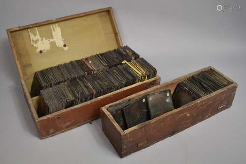 A Collection of Victorian Coloured Magic Lantern Slides. Sev...