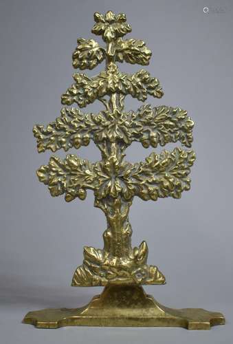 A 19th Century Brass Door Porter in the Form of an Oak Tree ...