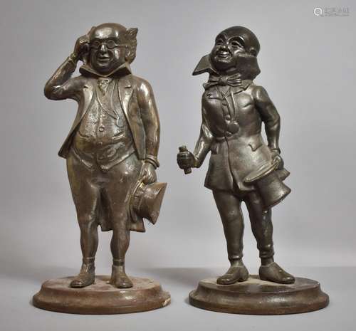 Two Cast Metal Door Stops in the Form of Mr Pickwick and Mac...