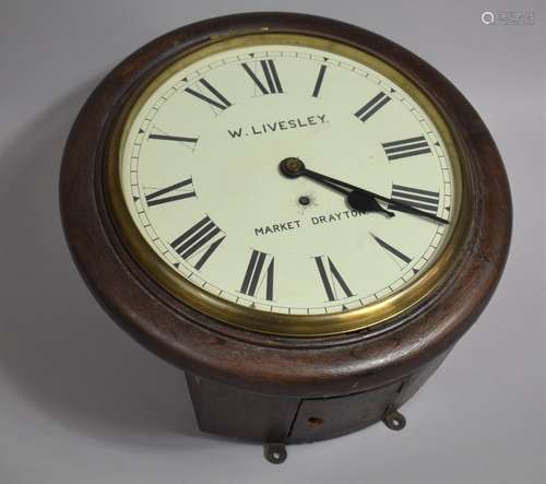 A Late 19th Century Circular Wall Clock, Removed From Market...