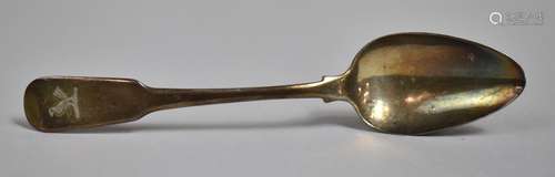 A George III Silver Spoon with Engraved Bird Final, Hallmark...