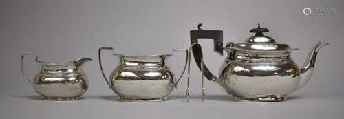 A Three Piece Silver Tea Service to comprise Teapot, Milk Ju...