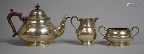 A Silver Three Piece Tea Service, Birmingham 1926 by Mappin ...