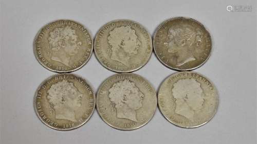 A Collection of Six Georgian and Victorian Crowns for 1818, ...