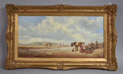 An Early 20th Century Oil on Canvas in Gilt Frame. Fishing F...