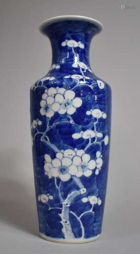 A 19th century Chinese Blue and White Prunus Pattern Vase of...