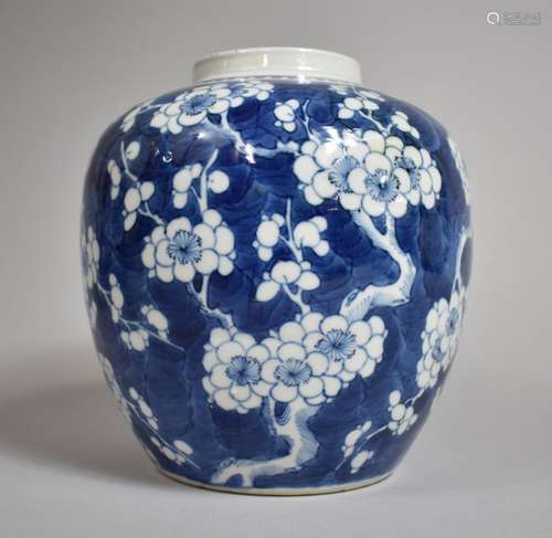 A 19th Century Chinese Porcelain Ginger Jar, Prunus Pattern ...