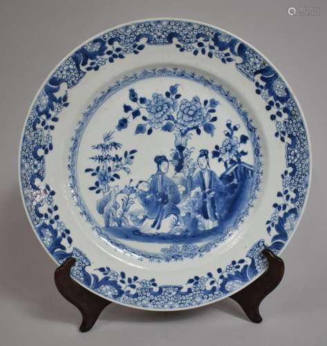 An 18th/19th Century Chinese Blue and White Export Plate dec...