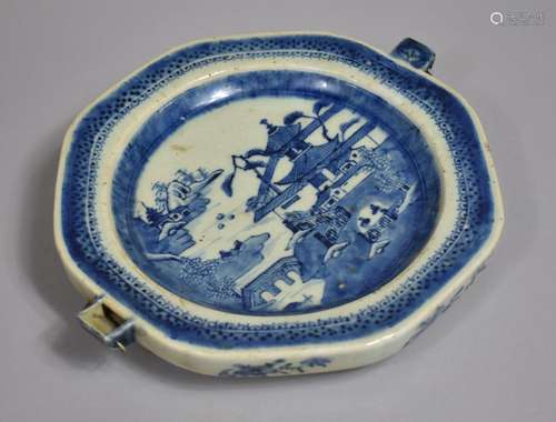 A 18th/19th Century Chinese Blue and White Plate Warmer, Ori...