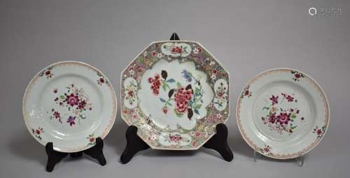 Three 18th Century Chinese Export Plates to include Pair of ...