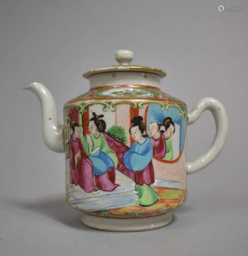 A 19th Century Chinese Porcelain Canton Famille Rose Miniatu...