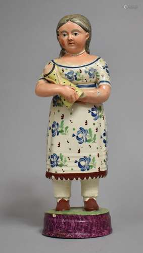 A Large 19th Century Pearlware Figure, Possibly Staffordshir...