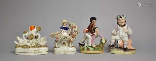 A Collection of Three 19th Century Staffordshire Figures to ...