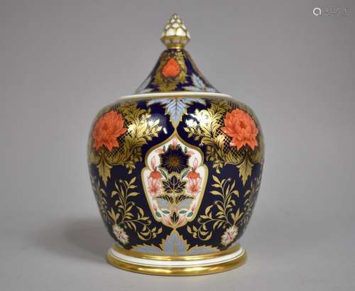 A Hamilton Derby Imari Lidded Vase of Squat Bellied Form, Ac...