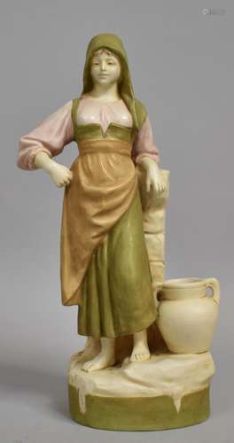 A Royal Vienna Bisque Porcelain Figural Spill Vase in the Fo...