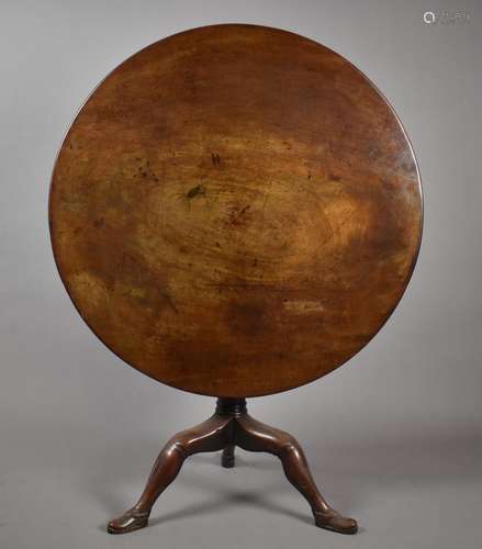 A George III Isle of Man Mahogany Snap Top Tripod Table with...