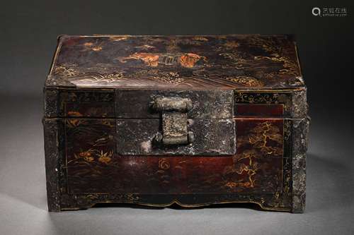 Qing dynasty lacquer box