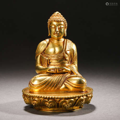 Golden Sakyamuni Buddha of the Qing Dynasty