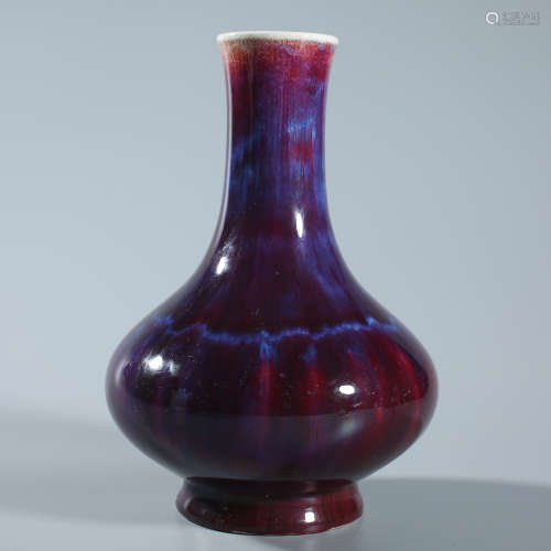 Qing - Qianlong kiln variable glaze bottle