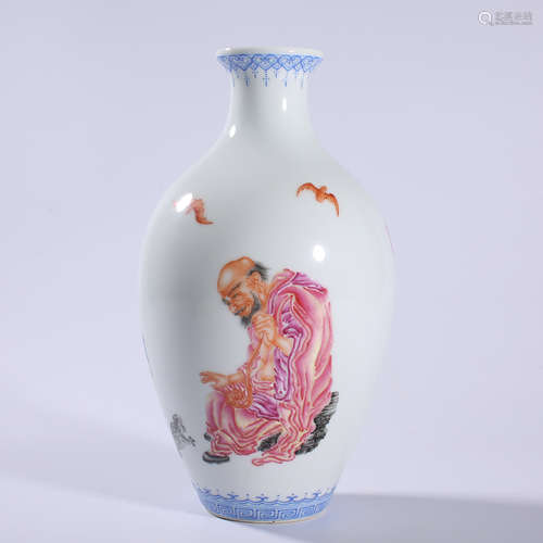 Qing - Qianlong powder enamel bottle