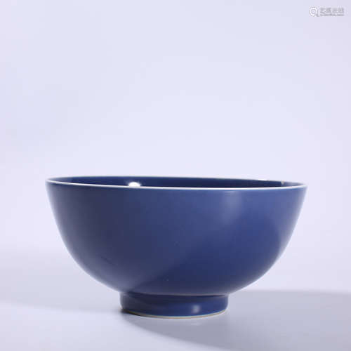 Qing - Kangxi blue glaze bowl