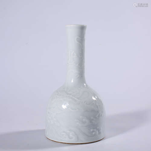 Qing Dynasty Kangxi - white glaze bell flask