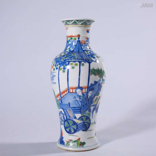 Qing - Kangxi bucket color bottle