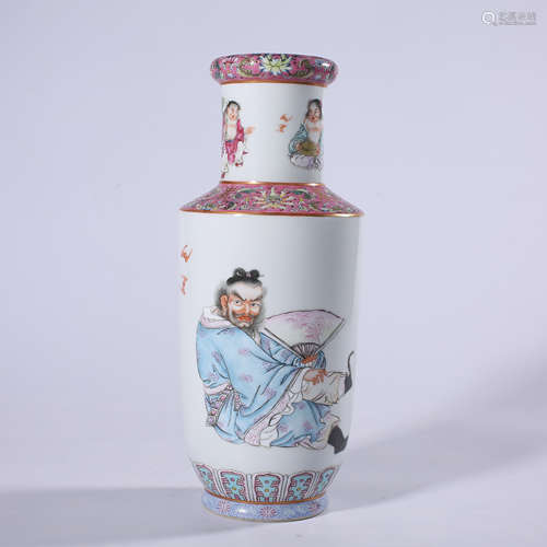 Qing - Qianlong powder enamel bottle