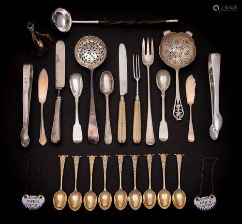 A mixed group of silver wares, various makers and dates: inc...