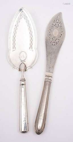 A George III silver fish slice, maker John Emes, London, 180...