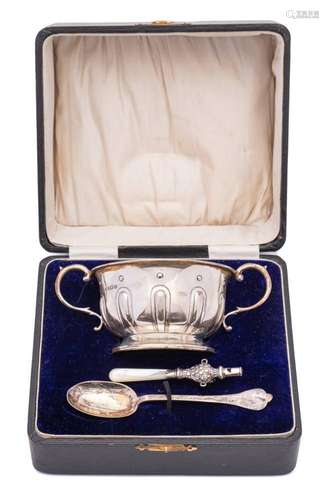 A George V silver porringer, maker William Aitken, Birmingha...