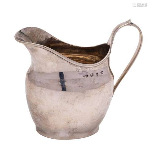 A Victorian silver milk jug, maker Nathan & Hayes,Birmin...