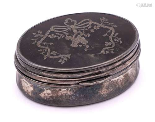 An Edwardian tortoiseshell and silver box, maker Levi & ...