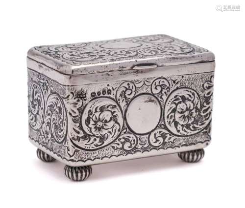 A Victorian silver ring casket, maker Mappin & Webb, Lon...