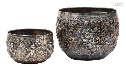 A South East Asian silver bowl: probably Burmese,