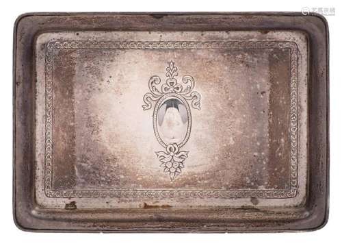 A George V silver tray, maker Sinyer & Beddoes, Birmingh...