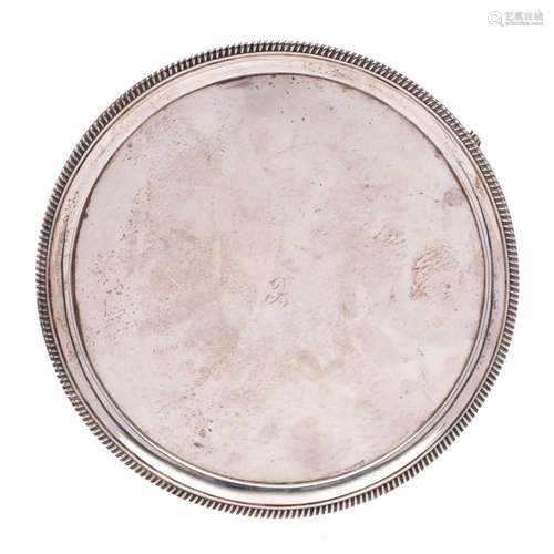 A George III circular silver salver, maker Peter & Willi...