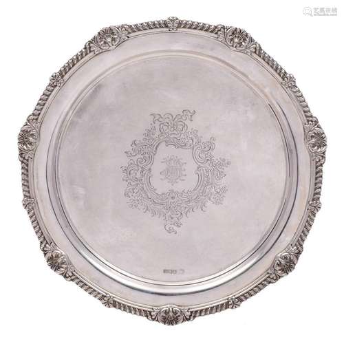 A George V silver salver, maker Alexander Clark Manufacturin...