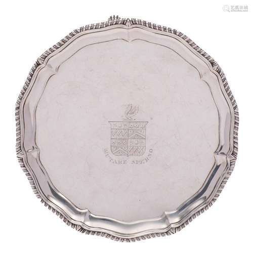 A George III silver salver, maker Samuel Roberts, London, 18...