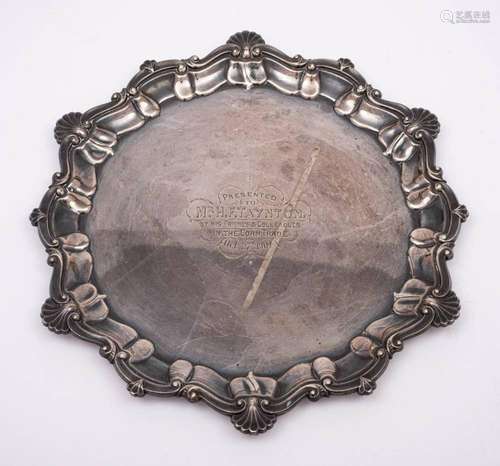 An Edward VII silver salver, maker Horace Woodward & Co ...