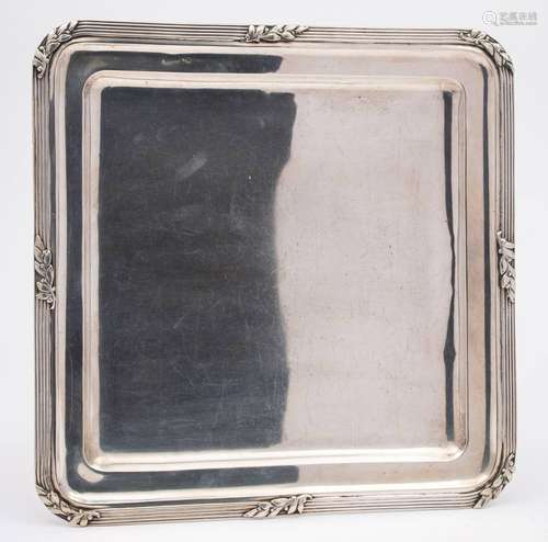 An Austro-Hungarian silver serving tray,