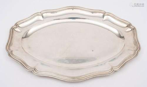 An Austro-Hungarian silver serving tray,