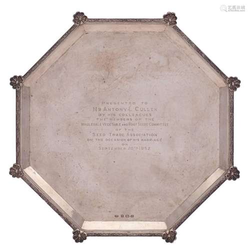 A George V silver salver, maker Alexander Clark & Co Ltd...