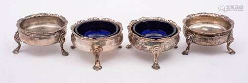 A pair of Victorian silver salts, maker WH possibly William ...