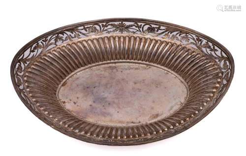 A Victorian silver bread basket, maker Henry Wilkinson &...