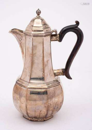 A Victorian silver coffee pot, maker George Aldwinckle, Lond...